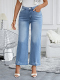 Women's High Stretch Loose Wide Leg Casual Denim Pants