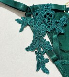 Christmas Women Hollow-Out Lace Sexy Lingerie Two-Piece Set