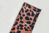 Women's Style Print Street Career Leopard Print Slim Fit Short Sleeve Jumpsuit