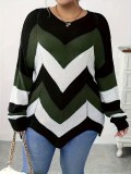 Women's Fashion Knitting Striped Sweater