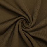 Autumn Winter Women's Solid Color Slim Fit Elegant Hollow Pleated Long Sleeve Mini Dress