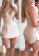 Women Solid Camisole V-Neck Pocket Backless Sexy Dress