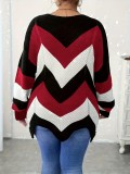 Women's Fashion Knitting Striped Sweater