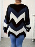 Women's Fashion Knitting Striped Sweater