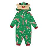 Christmas Family Wear Hooded Printed Jumpsuit Loungewear