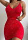 Women Butterfly Hollow-Out Shiny Stretchy Dress