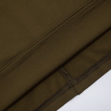 Autumn Winter Women's Solid Color Slim Fit Elegant Hollow Pleated Long Sleeve Mini Dress