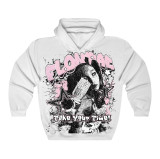 Women Printed Washed American Style Hoodies