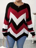 Women's Fashion Knitting Striped Sweater