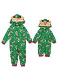 Christmas Family Wear Hooded Printed Jumpsuit Loungewear