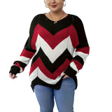 Women's Fashion Knitting Striped Sweater