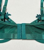 Christmas Women Hollow-Out Lace Sexy Lingerie Two-Piece Set