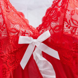 Christmas Women Camisole Dress Sexy Lingerie Set