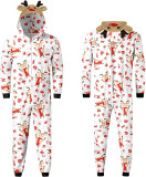 Christmas Family Wear Hooded Printed Casual Jumpsuit Loungewear