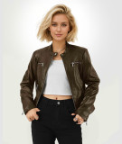 Winter Women's Slim Fit Leather Jacket
