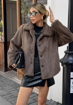 Women French Style Holidays Long-Sleeve Furry Coat Women French Style Holidays Long-Sleeve Furry Coat