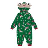 Christmas Family Wear Hooded Printed Jumpsuit Loungewear