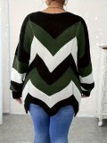 Women's Fashion Knitting Striped Sweater