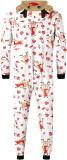 Christmas Family Wear Hooded Printed Casual Jumpsuit Loungewear