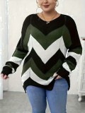 Women's Fashion Knitting Striped Sweater