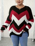 Women's Fashion Knitting Striped Sweater