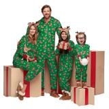 Christmas Family Wear Hooded Printed Jumpsuit Loungewear