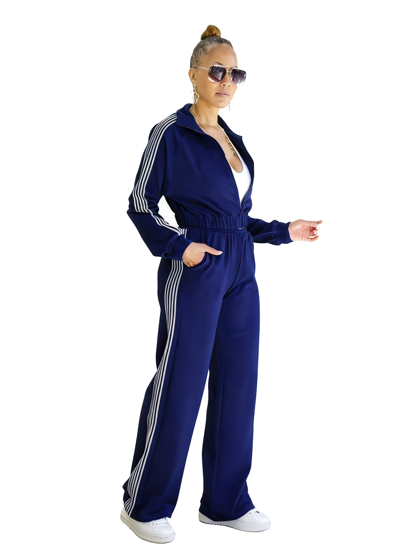 Autumn Women's Casual Tracksuit Sport Home Wear Two-Piece Pants Set