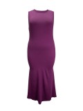 Plus Size Women's Fashion Bat Sleeves Half Zip Elegant Dress
