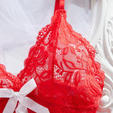 Christmas Women Camisole Dress Sexy Lingerie Set
