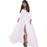 Women's Sexy Solid Color Lace Evening Gown（Processing time need 3-6 days）