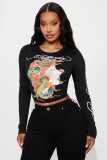 Women's Fashion Print Long Sleeve Top（Processing time need 3-6 days）