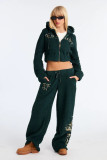 Women's Autumn Winter Fleece Hooded Jacket and Pants Set（Processing time need 3-6 days）