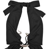 Women Sexy Solid Tie-Up Dress