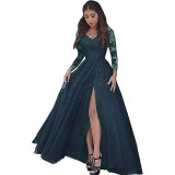 Women's Sexy Solid Color Lace Evening Gown（Processing time need 3-6 days）