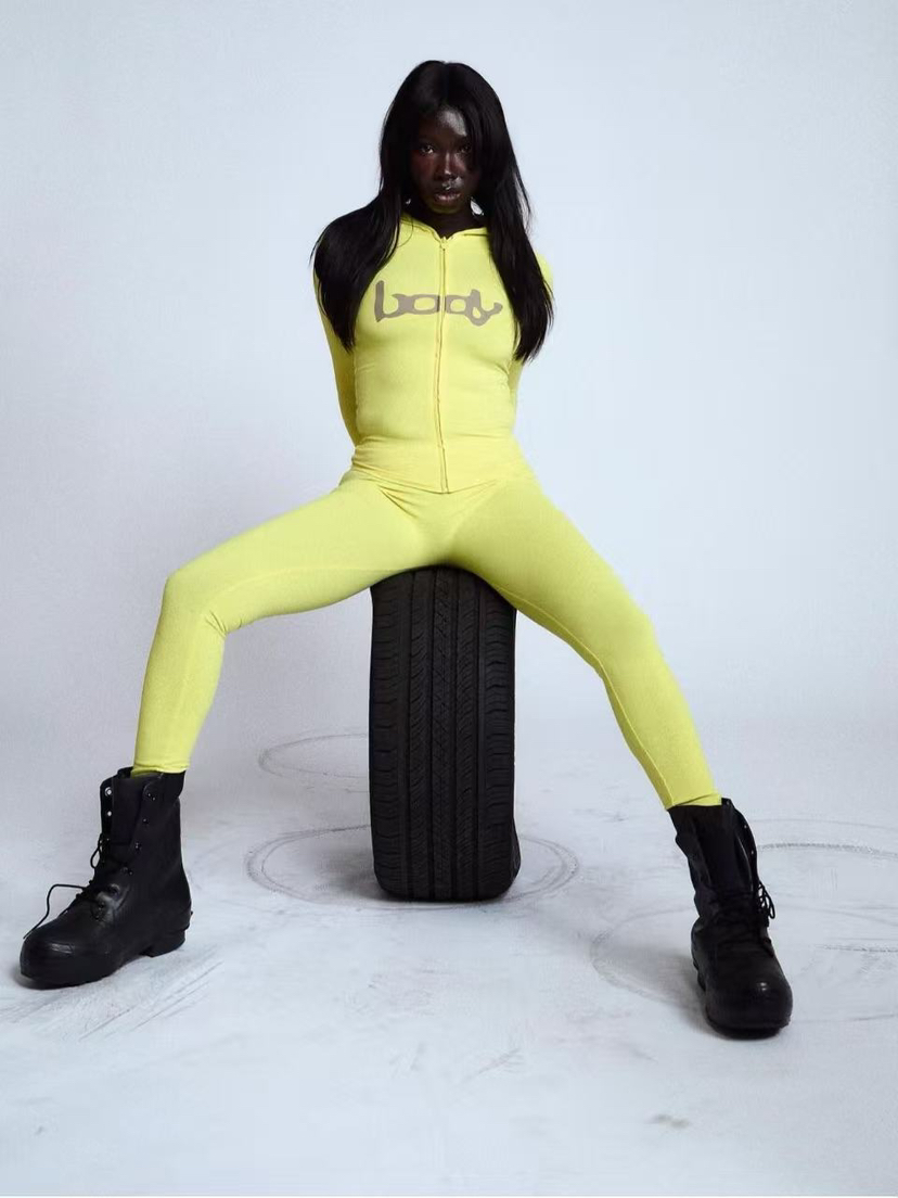 Women leopard print letter print hooded long-sleeved jacket top + printed trousers two-piece set