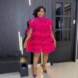 Women Summer Mesh Puffy Dress