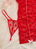 Women See-Through Mesh Sexy Lace Camisole Nightgown Sexy Lingerie