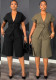 Women's Elegant Career Lace-Up Slim Waist Top and Mid-Pants Two-Piece Set