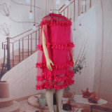 Women Summer Mesh Puffy Dress