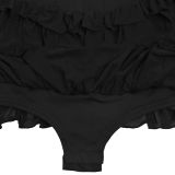 Women Sexy Strapless Lace-Up Ruffle Dress