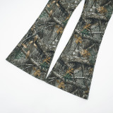 Women Printed Bell Bottom Pants