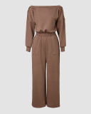 Women Solid Off-Shoulder Jumpsuit
