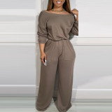 Women Solid Off-Shoulder Jumpsuit