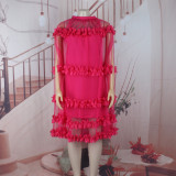 Women Summer Mesh Puffy Dress