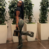 Women Printed Bell Bottom Pants