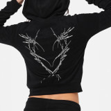 Unisex Custom Printed Long Sleeve Zipper Hoodies Pants Workwear Set（Processing time need 3-6 days）