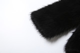 Women's Autumn Winter Fashion Chic High Neck Fluffy Plush Coat
