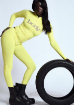 Women leopard print letter print hooded long-sleeved jacket top + printed trousers two-piece set Women leopard print letter print hooded long-sleeved jacket top + printed trousers two-piece set