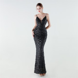 Women Sequined Mermaid Evening Dress
