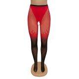 Women's Sexy Lingerie Open-Crotch Lace Hollow-Out Stockings
